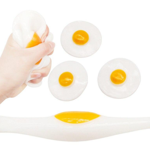 Игрушка Лизун держащий форму Яйцо Глазунья  8см  1163