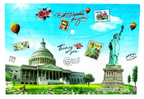 Папка на кнопке А4  Страны 24830-12