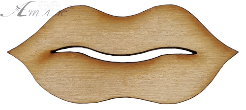 Фигурка фанерная - Губы 5 см AS-4634, В-0226 Фигурка фанерная - Губы 5 см AS-4634, В-0226