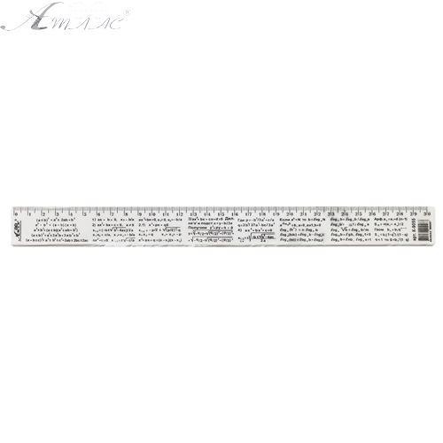 Лінійка 30 см Алгебра сніжно-біла в упаковці AS-0610