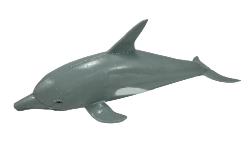 Игрушка силиконовая антистресс Дельфин серый 20см  05682