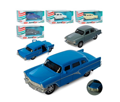 Машинка АвтоХіт ГАЗ 21 Волга металл инерционная 11см  М5670 фото 2