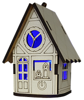 Домик с подсветкой № 11/1 свет - Быстрое трехцветное переключение, сенсорный выключатель, МДФ AS-5517, Е-018