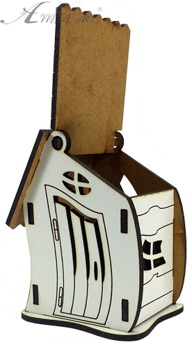 Будинок № 12 скринька з відкидним дахом, з МДФ 6 х 7 х 10 см AS-6248, М-2085 фото 2