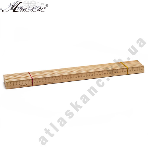 Лінійка Дерев'яна 50 см надрукована зі штрих-кодом AS-0656, К-4054 фото 2