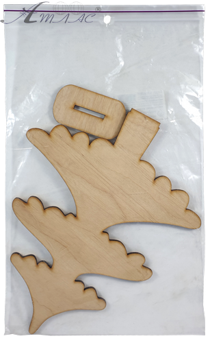 Фігурка фанерна - Ялинка велика засніжена на підставці 20 см AS-4641, В-0136 фото 2 Фігурка фанерна - Ялинка велика засніжена на підставці 20 см AS-4641, В-0136 фото 2