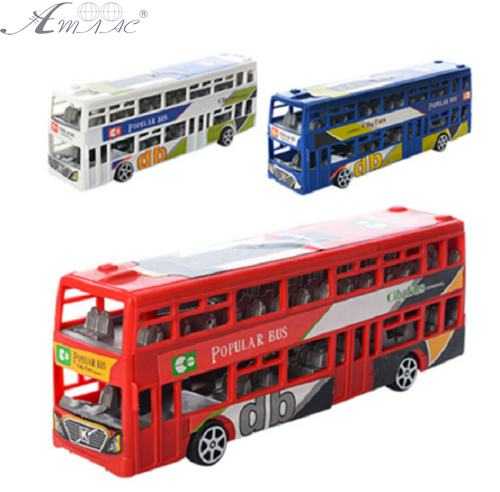 Игрушка Автобус двухэтажный пластиковый 17 см в кульке  899-70