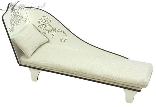 Мебель мягкая для кукол ростом 30 см - Кушетка Гейнсборо из МДФ AS-7808 Мебель мягкая для кукол ростом 30 см - Кушетка Гейнсборо из МДФ AS-7808
