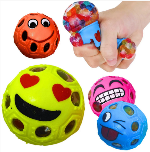 Игрушка силиконовая антистресс Смайл с орбизами  9497-6