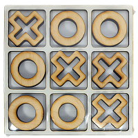 Хрестики - Нолики з фанери 14 х 14 см  AS-7130