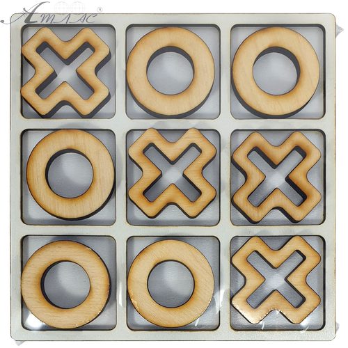 Крестики - Нолики из фанеры 14 х 14 см AS-7130 Крестики - Нолики из фанеры 14 х 14 см AS-7130