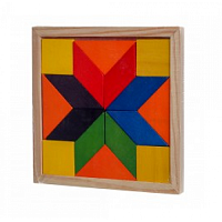 Іграшка Дерев'яна Рамка-вкладиш геометричні фігури  5506