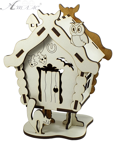 Домик с подсветкой № 7/1 свет - Быстрое трехцветное переключение, сенсорный выключатель, МДФ AS-5514, Е-015 фото 2 Домик с подсветкой № 7/1 свет - Быстрое трехцветное переключение, сенсорный выключатель, МДФ AS-5514, Е-015 фото 2