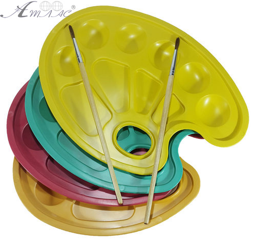 Палітра овальна № 5 кольорова 23 х 17,5 см  AS-0020