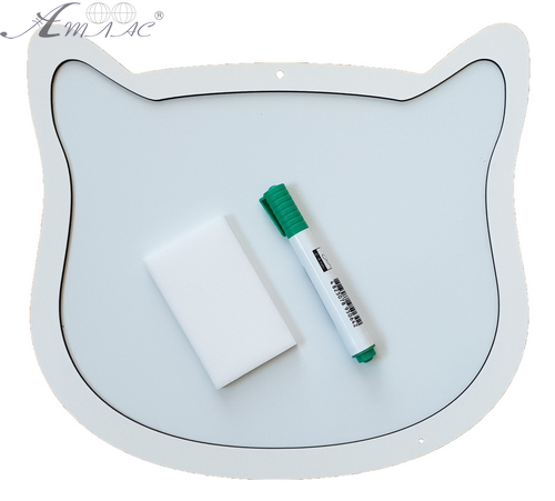 Дошка Магнітна сухостираюча з рамкою із МДФ 33х30см Морда кота  AS-7026