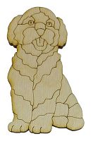 Фигурка фанерная - Песик №  1 водолаз 79 х 48 мм с магнитом AS-4777, В-0304