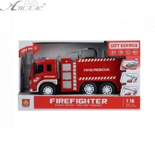 Игрушка Машинка Пожарная свет, звук в коробке  WY351A фото 2