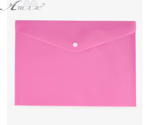 Папка на кнопке А4 Розовая  09534