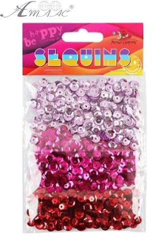 Пайетки Круглые 6 мм 3в1 цветные 15 грамм  160385