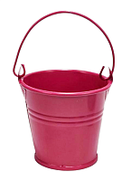 Ведерко Декоративное металл  5,5 х 5,5см  Красное  07303
