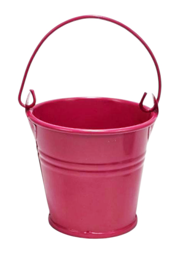 Ведерко Декоративное металл  5,5 х 5,5см  Красное  07303
