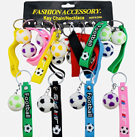 Брелок М'яч футболний твердий із силіконовим браслетом  25-3-884