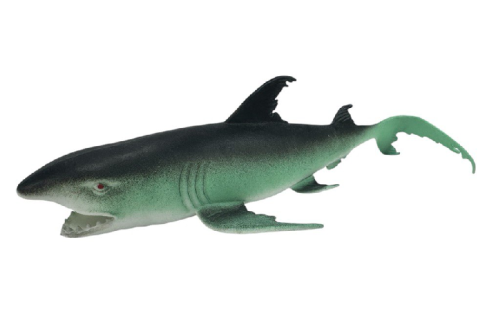 Игрушка силиконовая антистресс Акула с белым животом 20см  03349