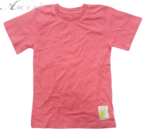 Футболка для дівчинки однотонна рожева р.134 мікс 12885