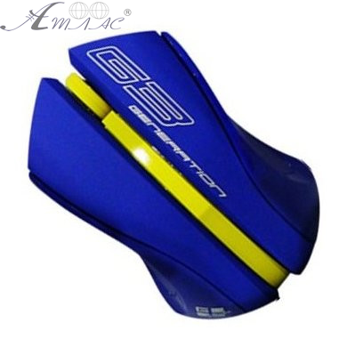 Мыша бездротова G-Cube синя з жовтою смужкою G9V-310BL V-Track 15524