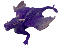Іграшка Силіконова тягнучка Дракон маленький Фіолетовий 12 см  12797