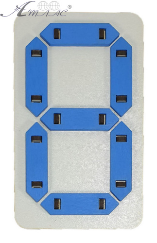 Цифра з 7 сегментів на штирках 89 х 148 мм  AS-7123