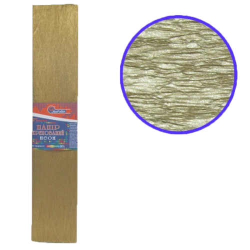 Бумага гофрированная НЕОН Золотая 50х200см 55% цена за 10шт KRGS-8038 Бумага гофрированная НЕОН Золотая 50х200см 55% цена за 10шт KRGS-8038