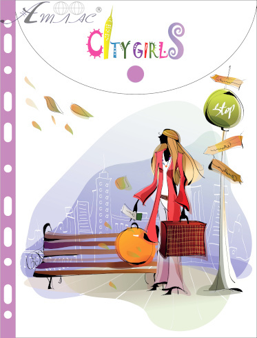 Папка на липучці А4 LEO City Girls 490719 L6003 