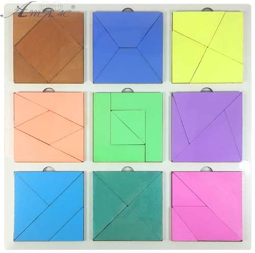 Игрушка развивающая Головоломка Сложи Квадрат покрашенная, второй уровень сложности AS-7158 Игрушка развивающая Головоломка Сложи Квадрат покрашенная, второй уровень сложности AS-7158