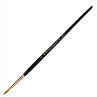 Пензлик колонок круглий № 4 Kolos Classic, чорна ручка 17 см 3007R