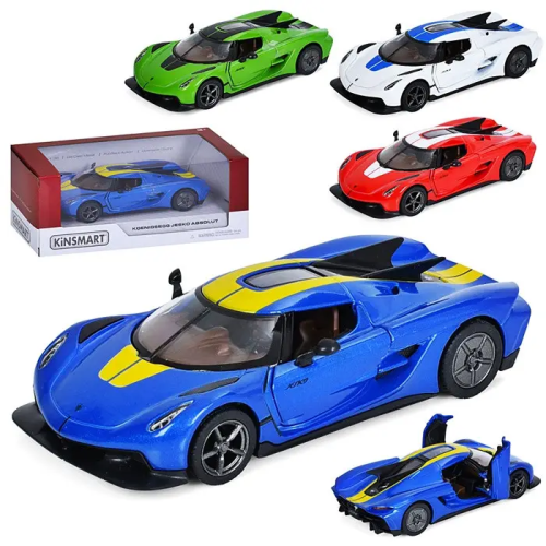 Машинка Kinsmart Koenigsegg Jesko Absolut с полосками металл  KT5473FW
