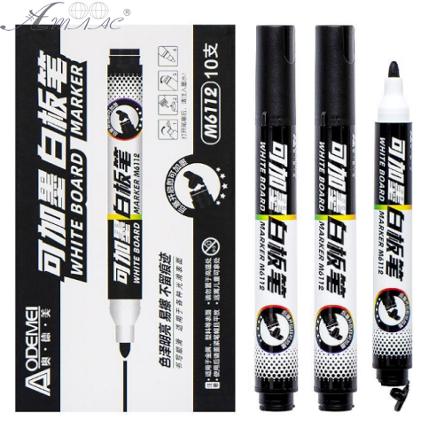 Маркер сухостиральний Odemei 4мм. товстий, чорний  6112