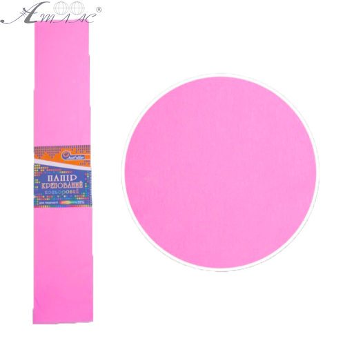 Бумага гофрированная Розовая 50х200см 55% цена за 10шт KR55-8004 Бумага гофрированная Розовая 50х200см 55% цена за 10шт KR55-8004
