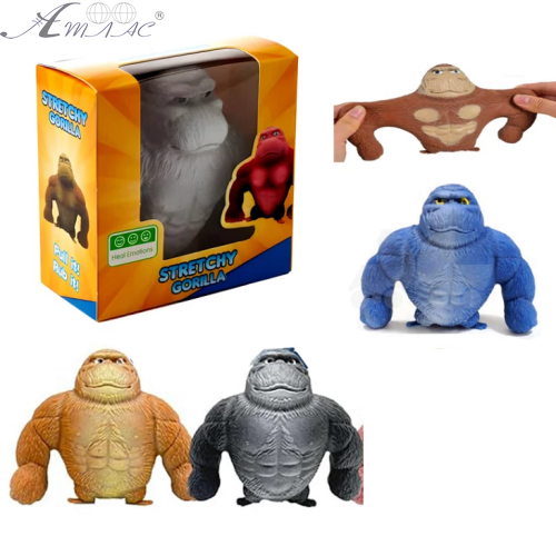 Игрушка Антистресс Латексная тянучка Горилла  8см  10065 фото 2