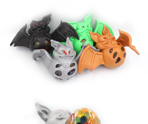 Игрушка силиконовая антистресс Летучая мышь с орбизами 7см  9498