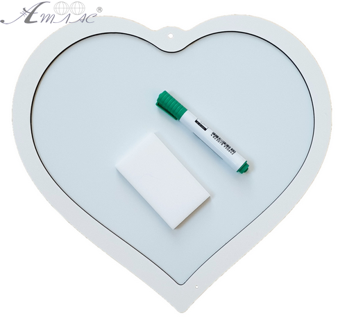 Дошка Магнітна сухостираюча з рамкою із МДФ 37х34см Серце  AS-7027
