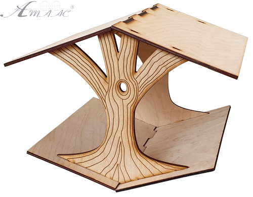 Годівничка № 2 дно як дах 24.5 х 22.5 х 19.7 см AS-4274, F-0231