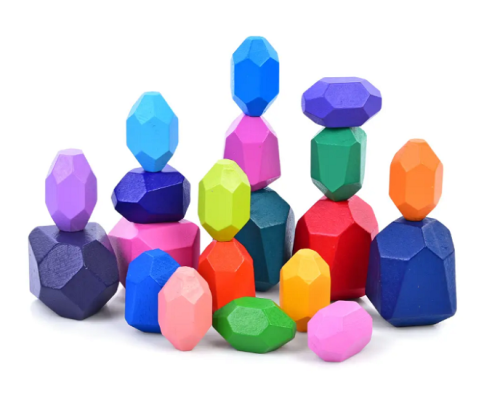 Игрушка Деревянная Пирамидка с камешков 20 фигур  MD2916 фото 2