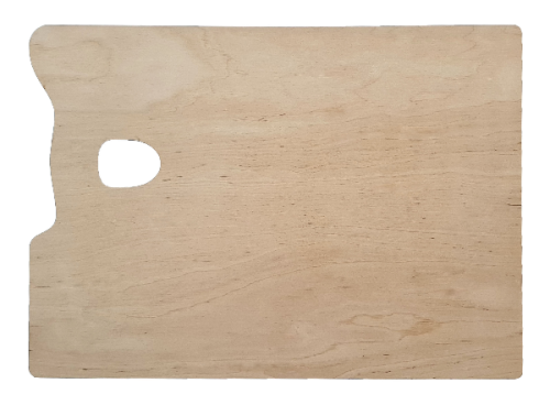 Палитра № 24 дерево, не промасленная, прямоугольная 35*26см  AS-4974