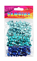 Пайетки Круглые 8 мм 3в1 цветные 15 грамм 160387