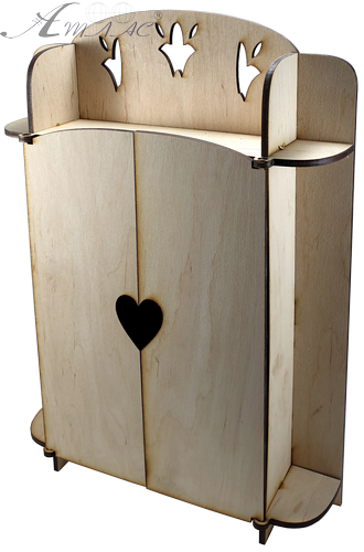 Меблі для ляльок типу Барбі - Шафа № 5 платтяна 23 х 6 х 32 см AS-4020, F-0208