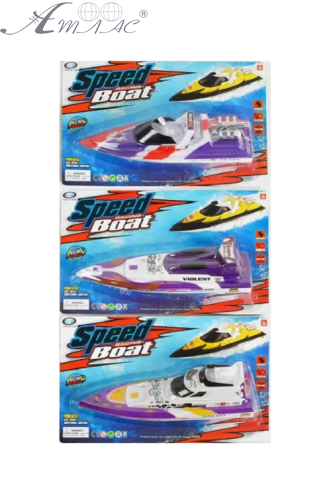 Игрушка Катер на батарейках 28 см в блистере  3815/3816/3819