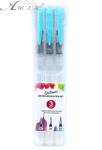 Набор кистей с резервуаром для воды 3шт. S/ M/ L 0352 Набор кистей с резервуаром для воды 3шт. S/ M/ L 0352