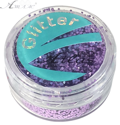 Блискітки (Гліттер) великі Атлас 3 гр -  Бузковий AS-2404