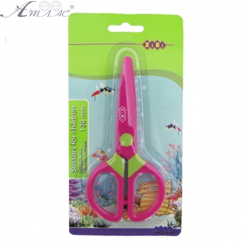 Ножиці дитячі, zibi, 13см, бузкові, в блістері ZB.5008-10